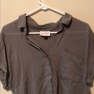 Universal Thread green half-button down shirt